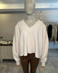 London Cashmere Blend V - Cream ONE SIZE