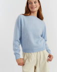 Brushed Cashmere Sweater - BLUE