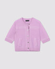 Orchid Pink Stitch Cardigan