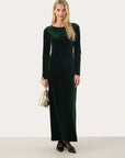 Dida Velvet Dress - Evergreen
