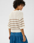 Aliza Stripe Knit - Whisper White