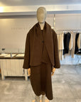 Cocoon Scarf Coat  - Cocoa ONE SIZE