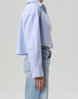 ana cropped shirt in blue