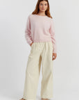 Brushed Cashmere Sweater - PINK