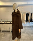Cocoon Scarf Coat  - Cocoa ONE SIZE