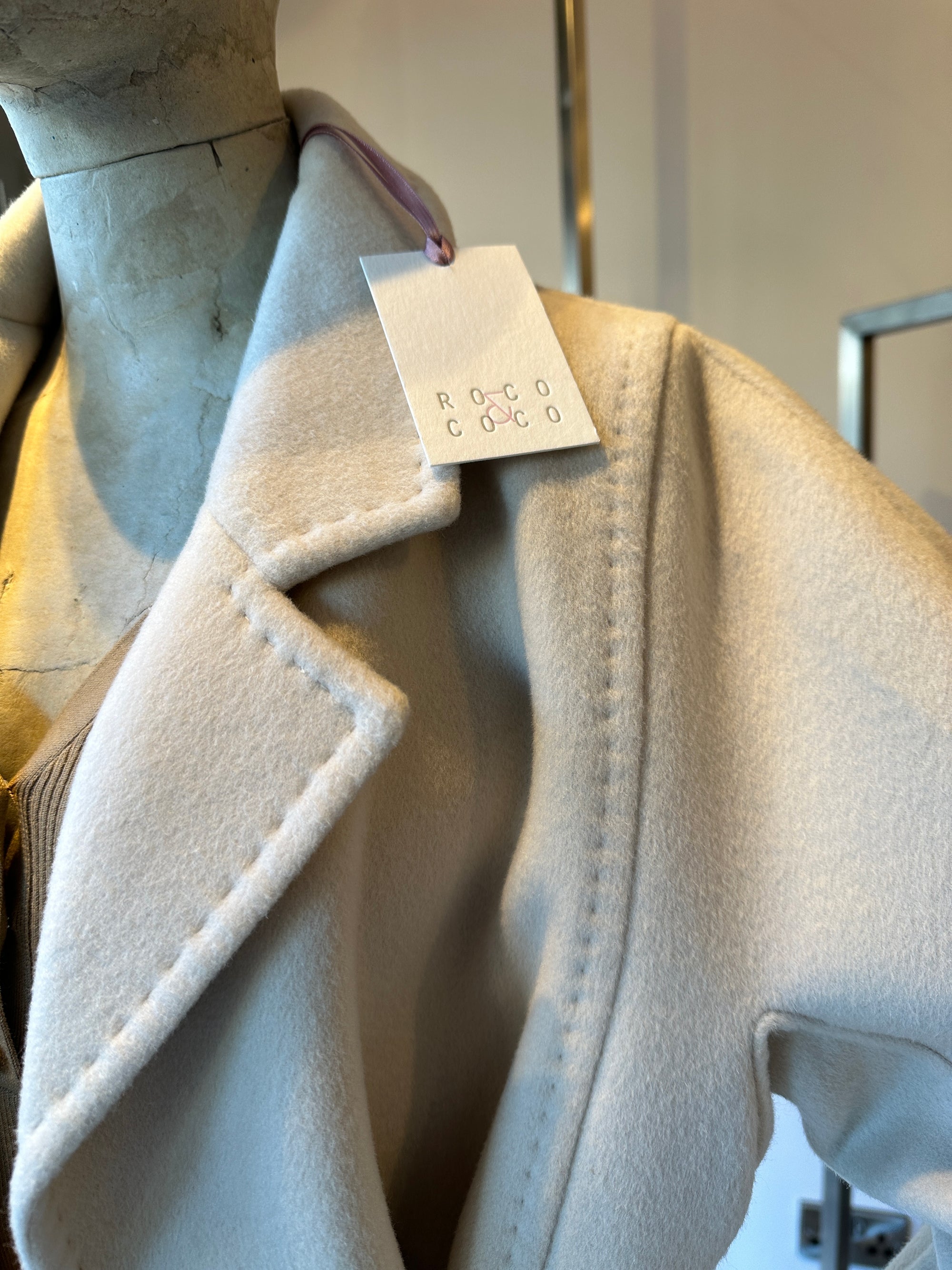 Percy Cashmere Wool Coat - Off White