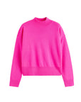 Funnel Neck Sweater - FUSHIA