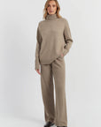 Pure Cashmere Wide Leg- OATMEAL
