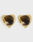 Eva Earrings - Tigers Eye
