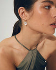 Athena Earrings Raw Clear