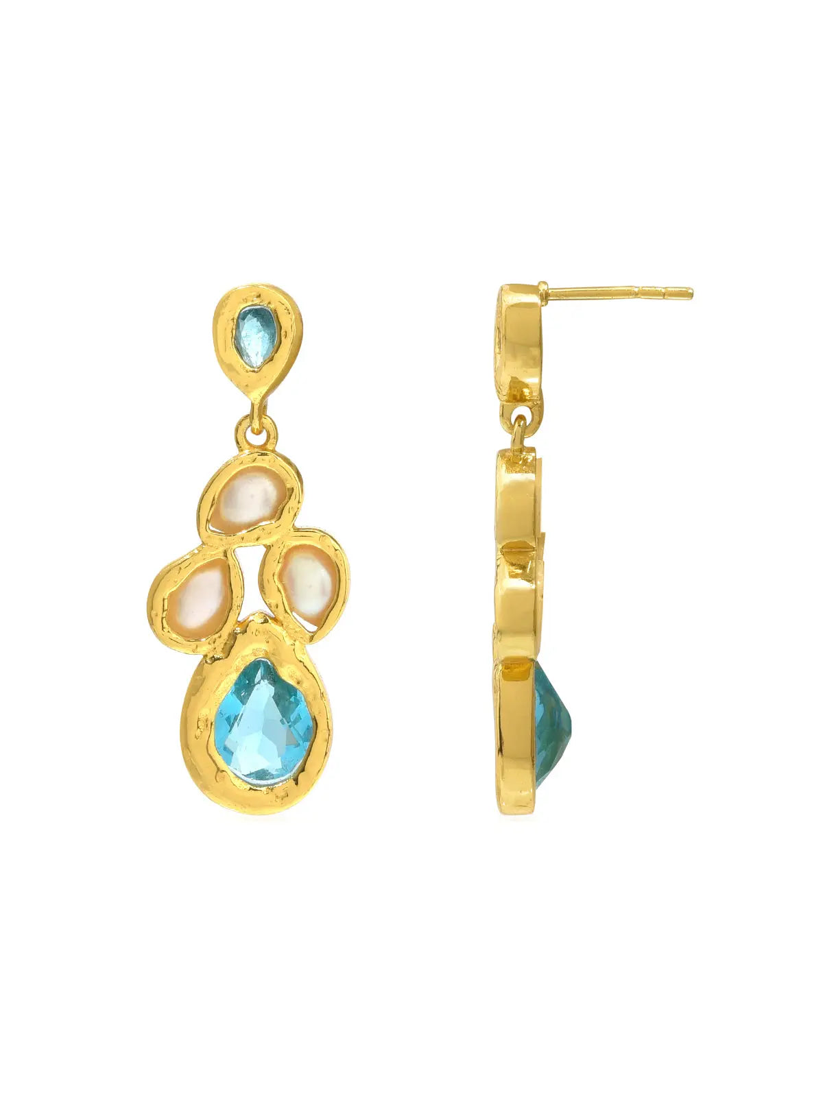 Illian Earrings Turquoise Pearl