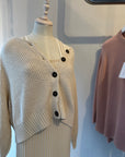 Chunky Cotton Cardi - Ivory