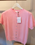 Brushed Cashmere Button T - PINK