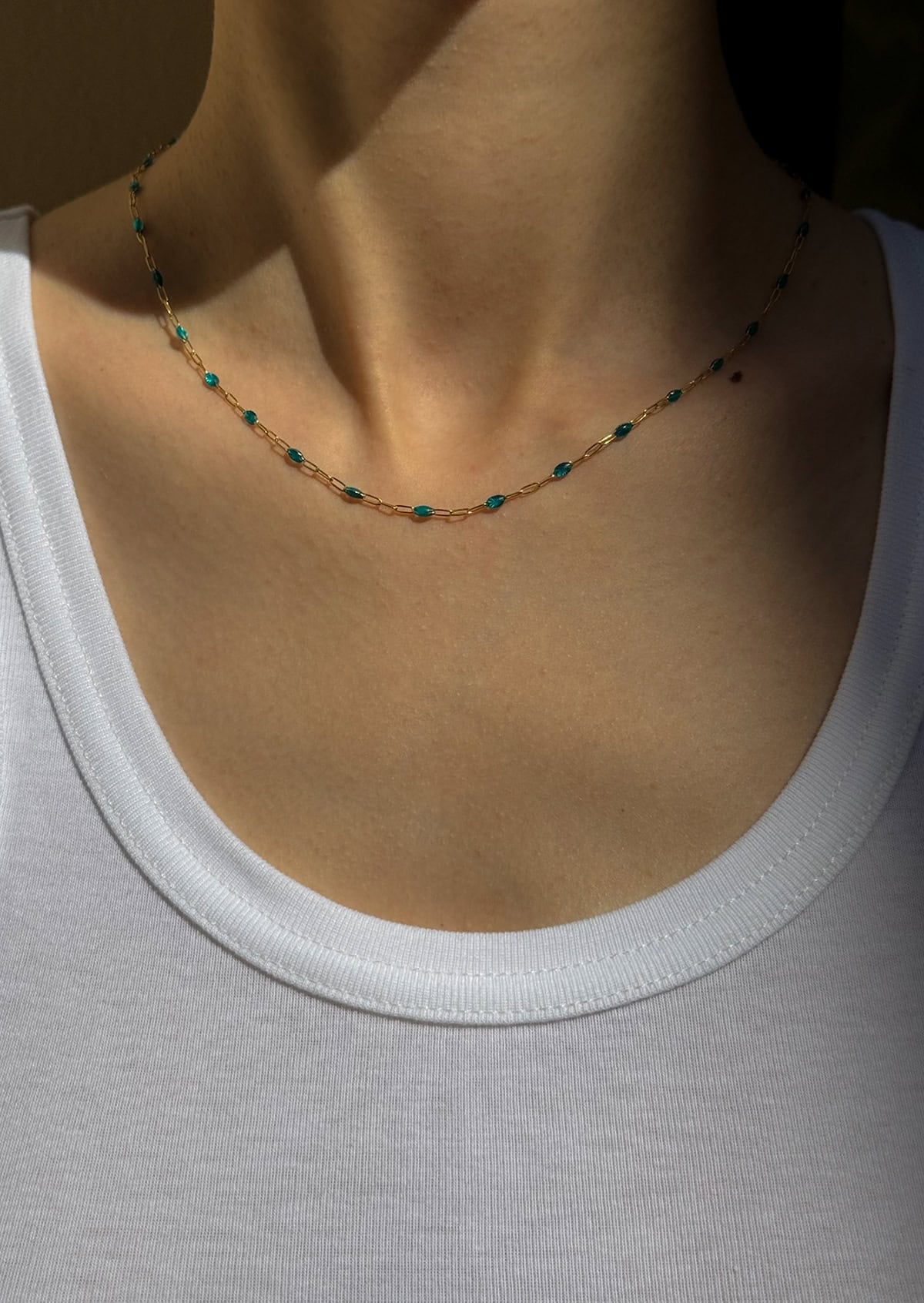 Aqua Enamel Chain