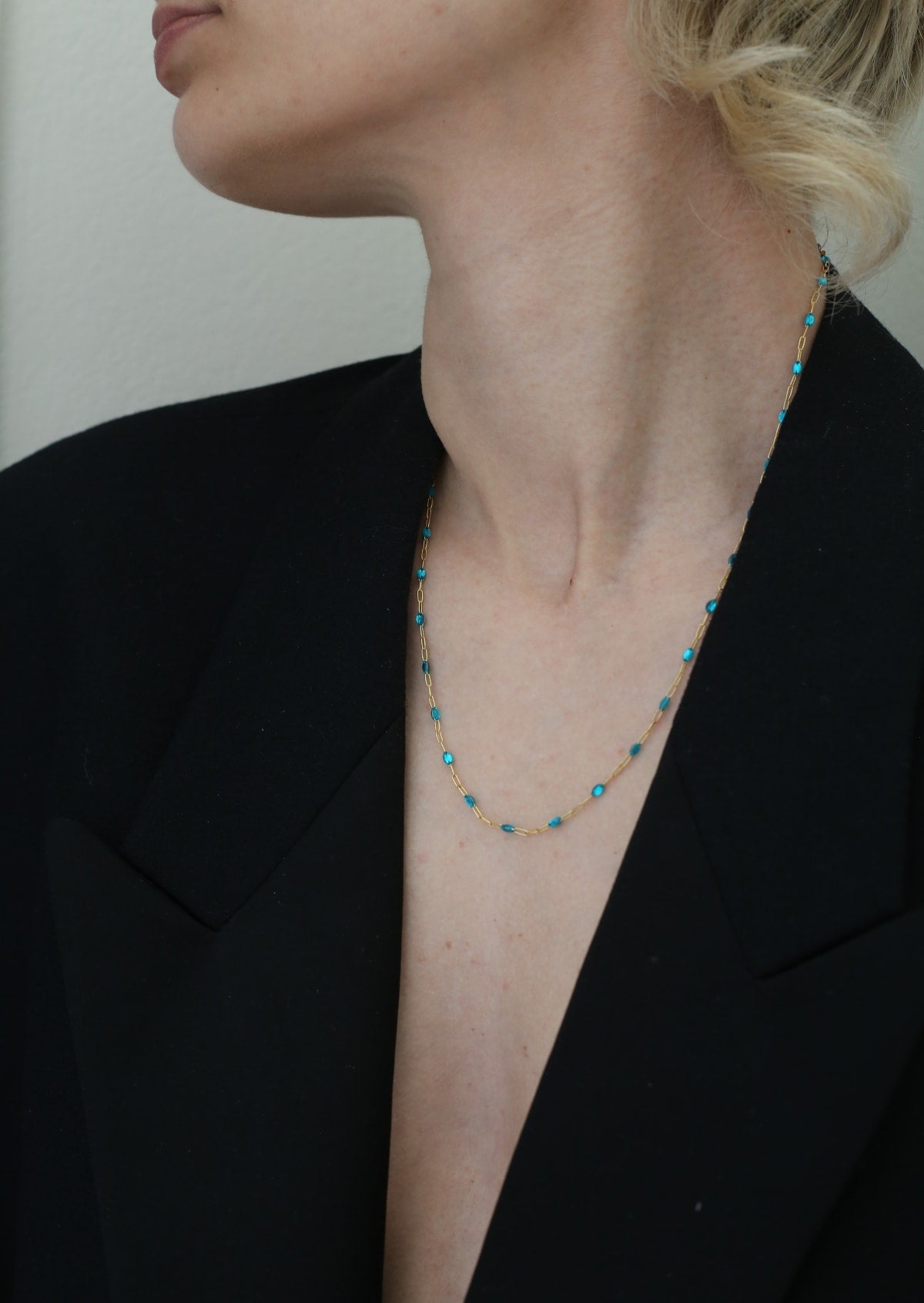 Aqua Enamel Chain