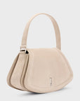 Ariel Suede Shoulder Bag - Soft Taupe