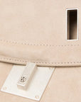 Ariel Suede Shoulder Bag - Soft Taupe