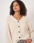 Chunky Cotton Cardi - Ivory