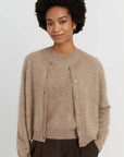 Brushed Cashmere Cardigan - Warm Oatmeal