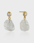 Athena Earrings Raw Clear