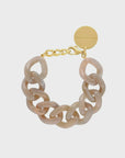 Flat Chain Bracelet - Biancone Marble