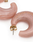 Moon Earring - Blush Marble