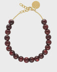 Small Beads Necklace - Bordeaux Marble