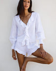 Ophelia Ruffled Blouse - White