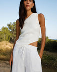 Ava Assymetric Top - off white