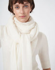 Cream Cashmere Triangle Wrap