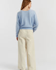 Brushed Cashmere Sweater - BLUE