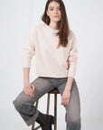 Pearl Cashmere Boxy Crew