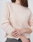 Pearl Cashmere Boxy Crew