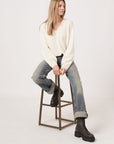 Luxe V Neck Cashmere - CREAM