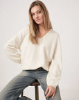 Luxe V Neck Cashmere - CREAM