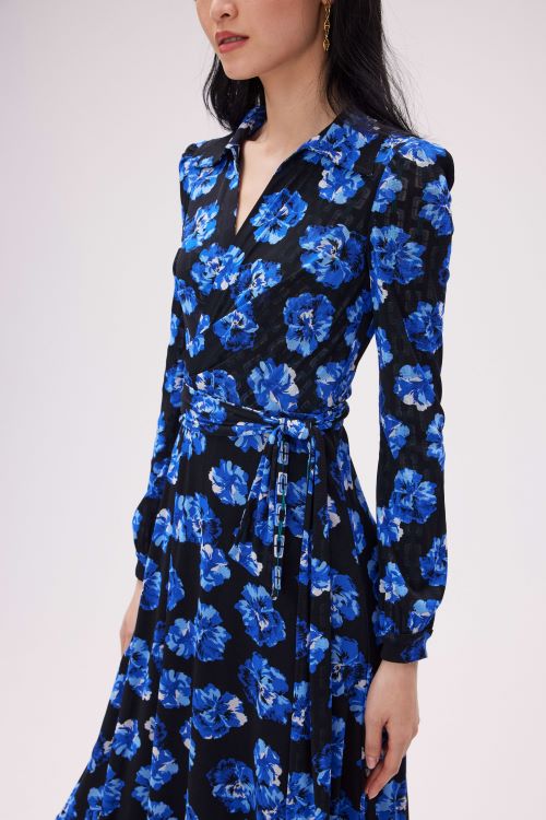 Phoenix Reversible Dress - Geo/Pansy Blossom Blue