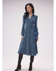 Phoenix Reversible Dress - Geo/Pansy Blossom Blue