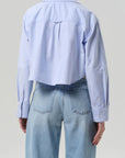 ana cropped shirt in blue