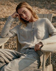 CARDIGAN Extrafine Baby Wool - Natural
