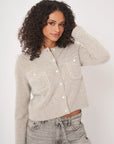 CARDIGAN Extrafine Baby Wool - Natural