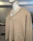 London Cashmere/Wool V Neck - Alder ONE SIZE