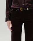 Palma straight in brown corduroy