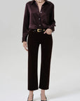 Palma straight in brown corduroy