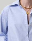 ana cropped shirt in blue