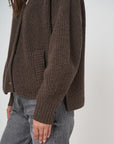 Rib Knit Button Up Cardigan