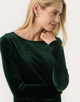 Dida Velvet Dress - Evergreen