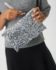 Sequin Clutch SILVER