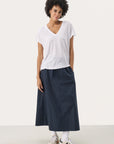 Axeline V Neck T - WHITE