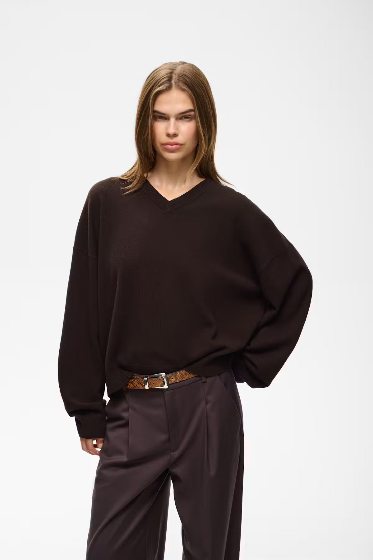 Manzi V Pullover - Ganache