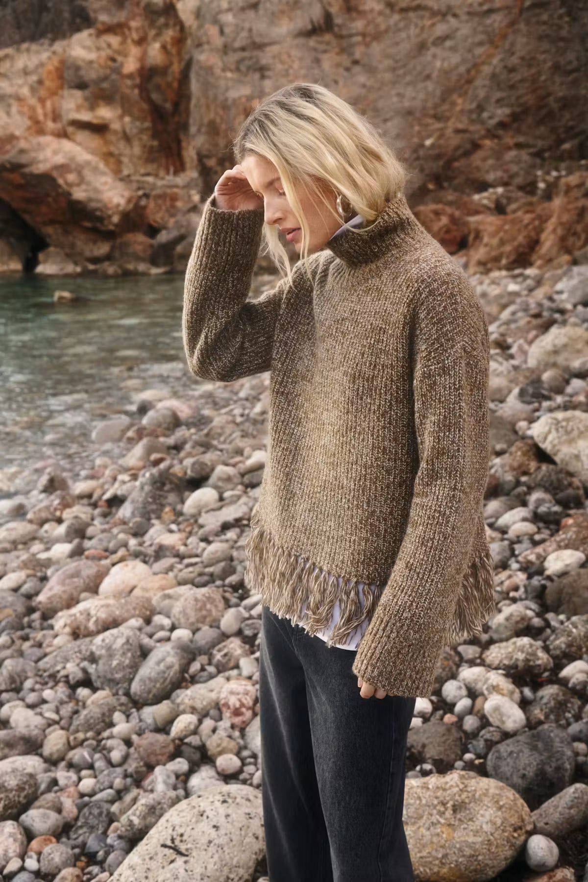 Cimina Pullover - Brown Mouline